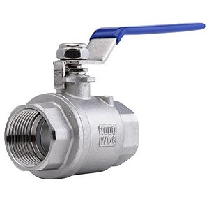 Válvula Esfera 1" BSP Aço Inox 304 com Vedação PTFE 1000PSI