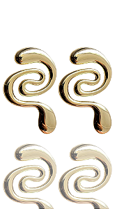 Brinco Maxi Curvas Ouro