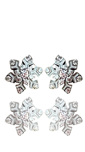 Brinco Floco de Neve Prata