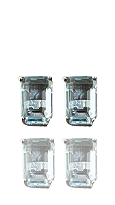 Brinco Mia Água Marinha Prata