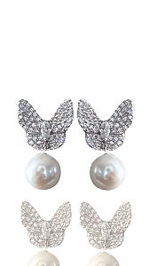 Brinco Vanessa Pérola Prata