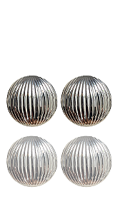 Brinco Meia Bola Frisada Prata