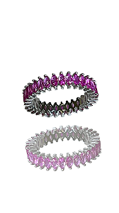 Aliança Navete Safira Pink