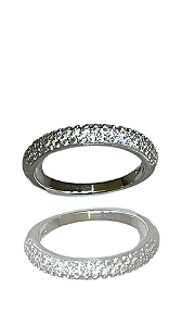 Anel Lívia Cravejado Prata