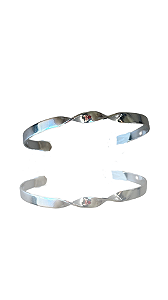 Bracelete Meio Torcido Prata