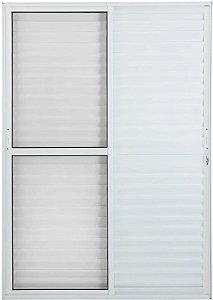 Porta de Aluminio de Correr 3 Folhas Móveis Com Fechadura Linha Premium