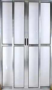 Porta de Alumínio Sacada 4 Folhas Com Fechadura Linha Premium