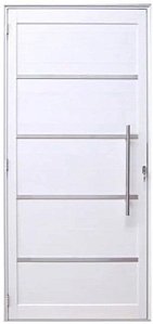 Porta de Aluminio Lambril Frisos Com Puxador Linha Premium