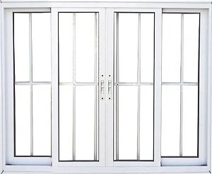 Vitro de Aluminio 4 Folhas Com Grade Linha Premium