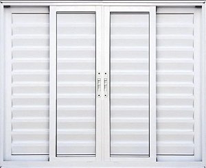 Veneziana de Aluminio 6 Folhas Sem Grade Linha Premium