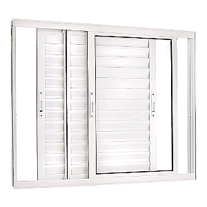 Veneziana de Aluminio 3 Folhas Móveis Sem Grade Linha Premium