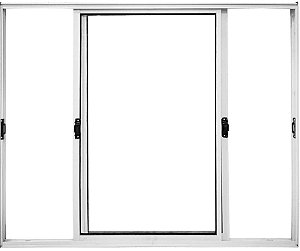 Vitro de Aluminio 2 Folhas Móveis Sem Grade Linha Modular