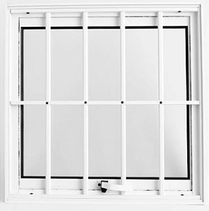 Janela de Aluminio Maxim-ar 1°Seção Abertura 90° Com Grade Linha Premium