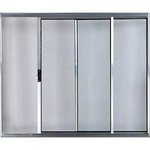 Vitro de Aluminio 2 Folhas Sem Grade Linha Modular