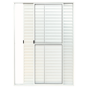 Porta de Alumínio de Correr 3 Folhas Com Trinco Linha Leve