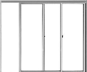Vitro de Aluminio 2 Folhas Sem Grade Linha Leve