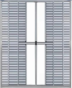 Porta de Alumínio de Correr 6 Folhas Com Trinco Linha Leve