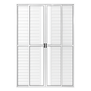 Porta de Alumínio de Correr 6 Folhas Com Trinco Linha Leve