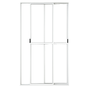 Porta de Alumínio Sacada 2 Folhas Com Trinco Linha Leve