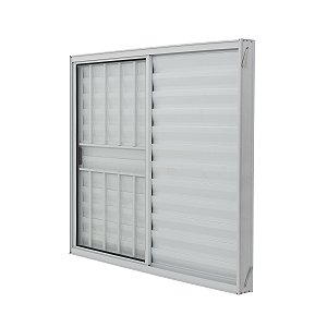 Veneziana de Aluminio 3 Folhas Com Grade Linha Leve