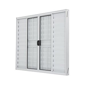 Veneziana de Alumínio 6 Folhas Com Grade Linha Leve