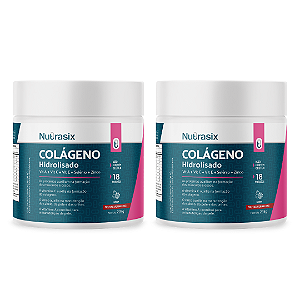 Combo 2 Colágeno Hidrolisado 225g - Sabor Frutas Vermelhas - Nutrasix