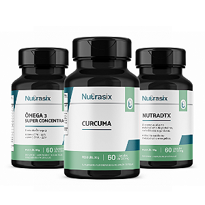 DRA MARI - KIT DETOX & ANTIOX – ÔMEGA 3 + NUTRADTX + CÚRCUMA