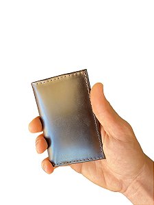 Porta Cartão de Couro com Capacidade para 3 Cartões e Porta Cédulas