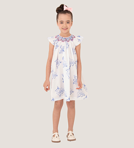 Vestido Mariah Floral Grande Azul
