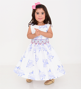 Vestido Amora Floral Grande Azul