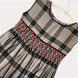 Vestido Dulce Flanela Xadrez