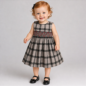 Vestido Dulce Flanela Xadrez