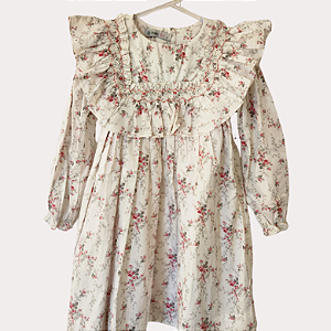 Vestido Antonella Floral Manga Longa