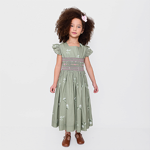 Vestido Olívia Floral Verde