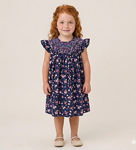 Vestido Mariah Floral Marinho