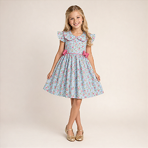 Vestido Deia Floral Liberty Azul