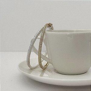 Bracelete fechado com zircônias