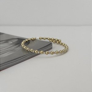 Bracelete mini esferas e zircônias