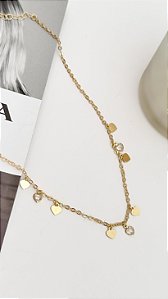 Choker corações e zircônias