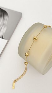 Pulseira corações rígido