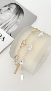 Pulseira cartier com corações