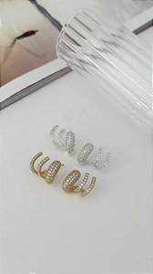 Brinco Earcuff em zircônias