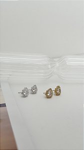 Brinco gota em zircônia