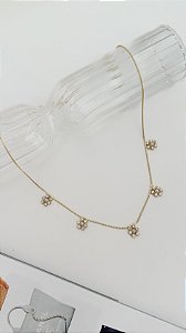 Colar flores cristal