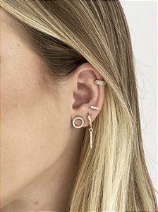 Conjunto circulo cravejado