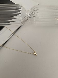 Colar coração com zircônia