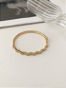 Bracelete ondas cravejado
