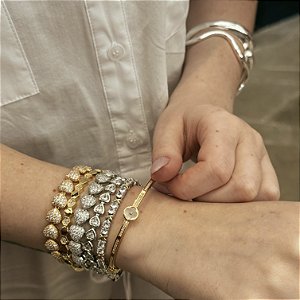 Bracelete trevo em madrepérola