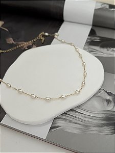 Choker Pérola Oval