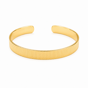 Bracelete texturizado aberto regulável